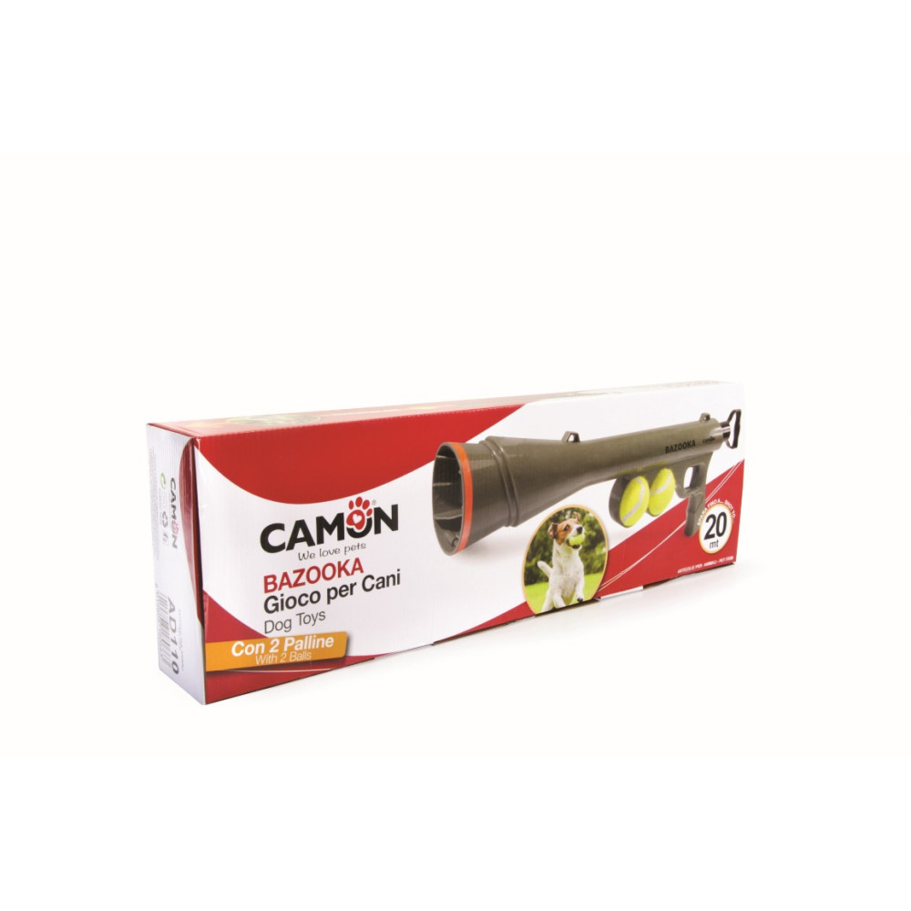CAMON-Jouet Bazooka - avec 2 balles de tennis sonores