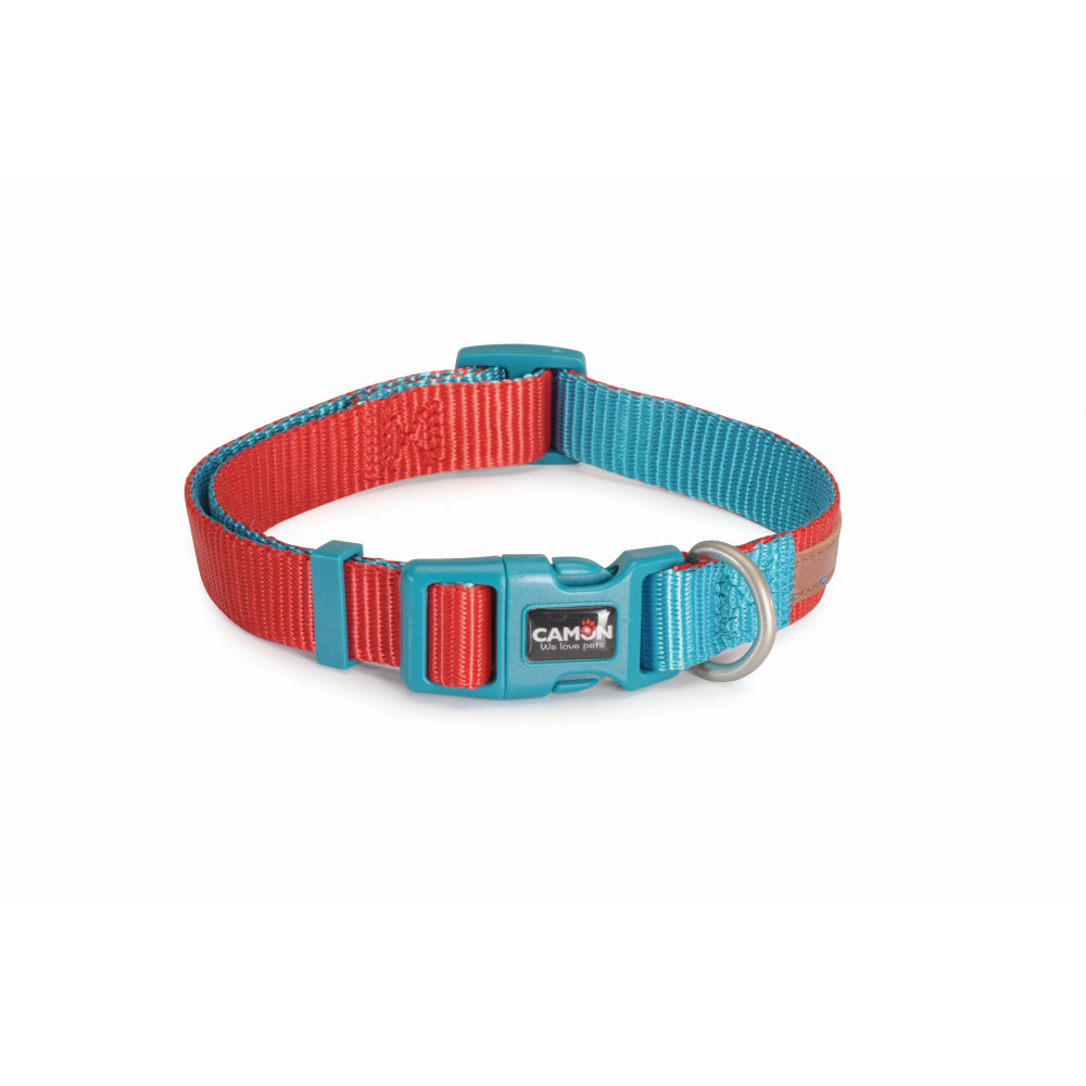 CAMON-Collier Ajustable DoublePremium Rouge/Bleu