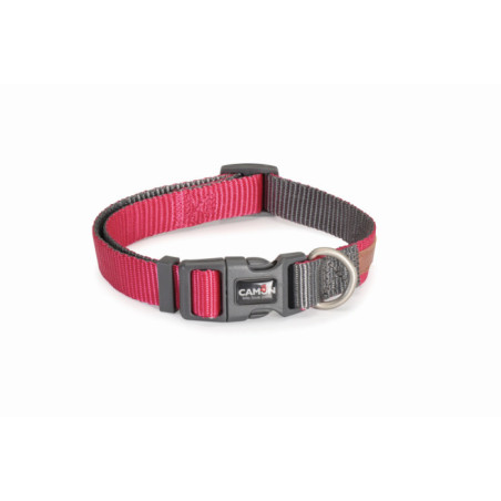 CAMON-Collier reglable-DoublePremium Rose/Gris 20x360~480mm