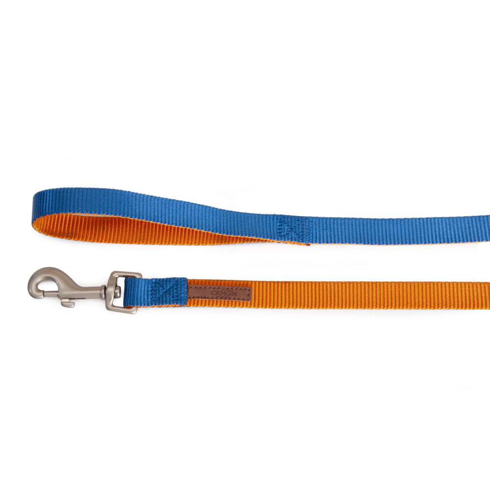 CAMON-Leash-DoublePremium Orange/Bleu 15x1200mm