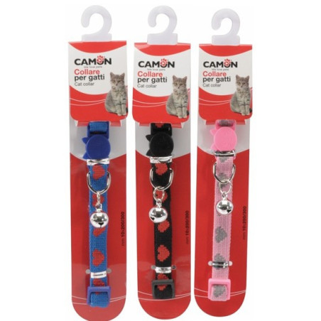 CAMON-Collier pour chat « CUORI » avec clochette