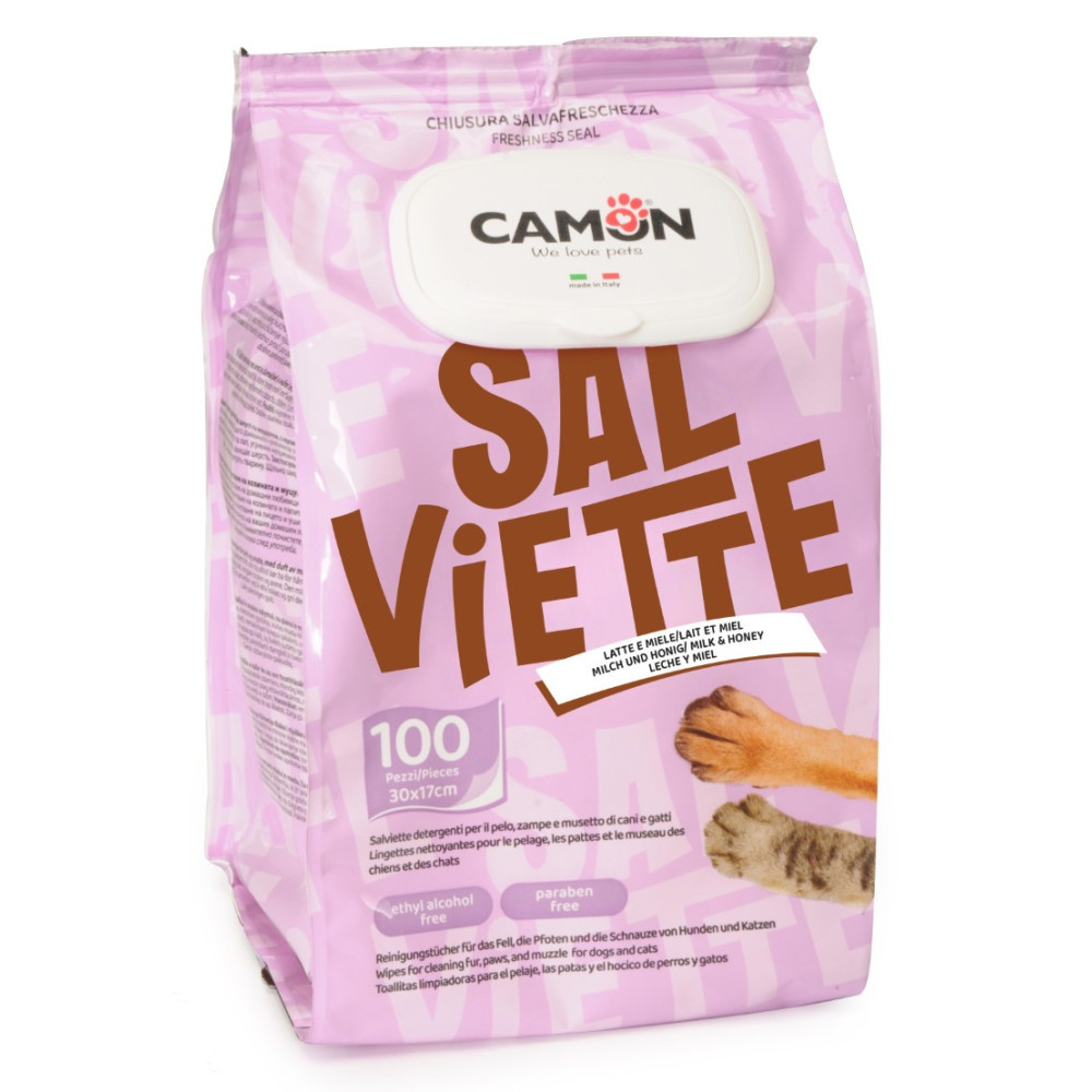 CAMON-Lingettes de nettoyage - LAIT & MIEL - 100pcs