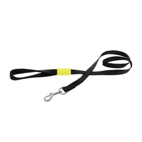FELICAN Premium laisse chien UNI Noir 1.5 CM