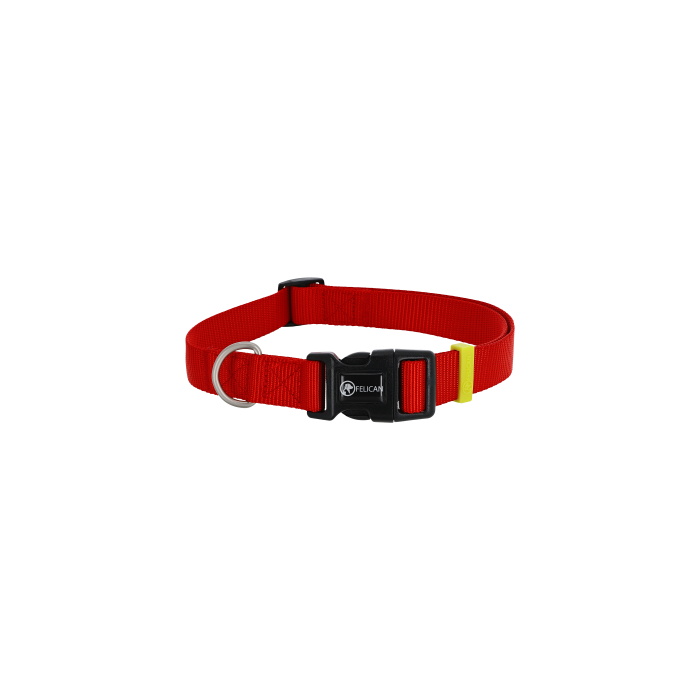 FELICAN Premium collier chien UNI Rouge 2.5 CM