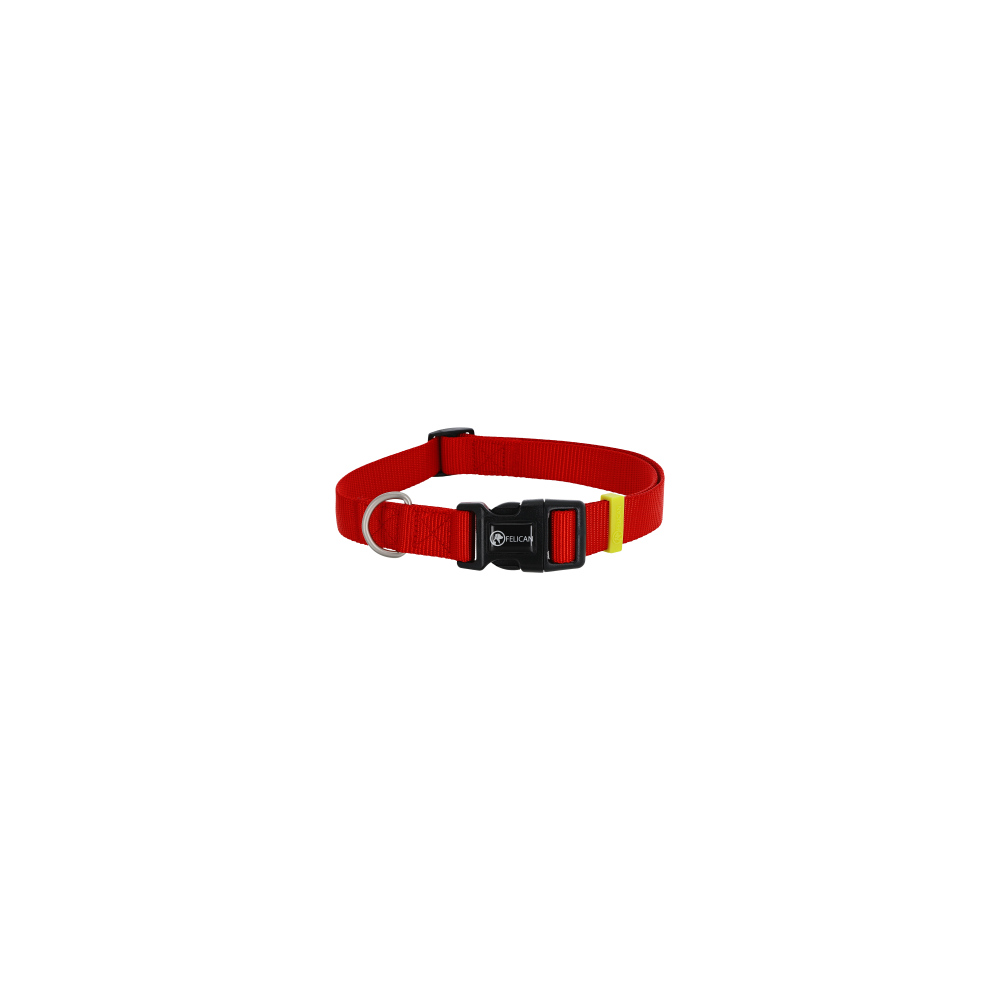 FELICAN Premium collier chien UNI Rouge 2.5 CM