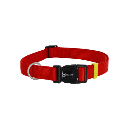 FELICAN Premium collier chien UNI Rouge 2.5 CM