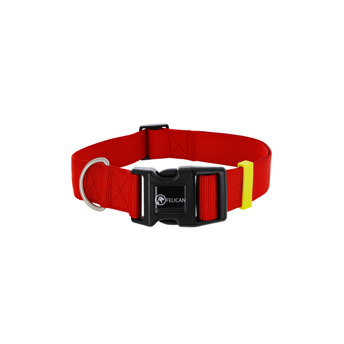 FELICAN Premium collier chien UNI Rouge 3.8 CM