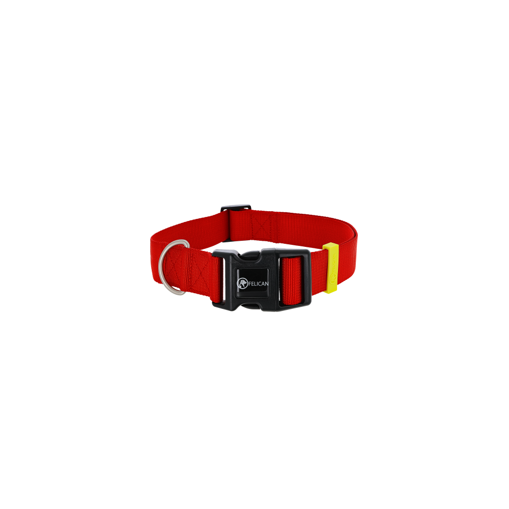 FELICAN Premium collier chien UNI Rouge 3.8 CM