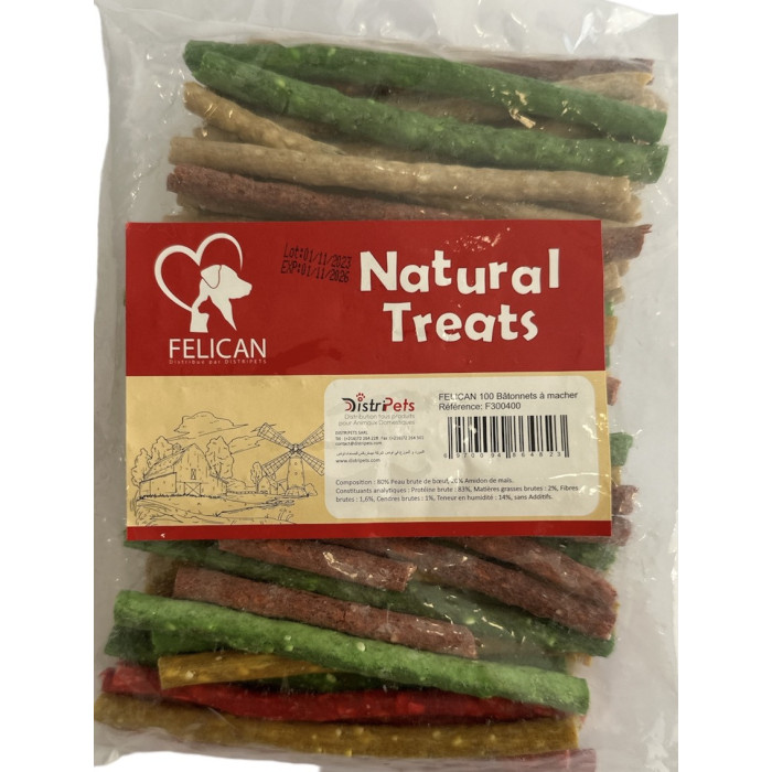 FELICAN 100 Bâtonnets aromatisés à macher