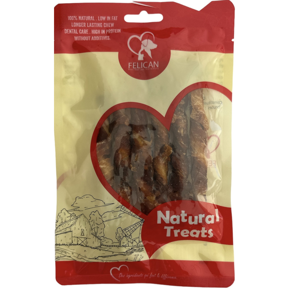 FELICAN 6 Bâtonnets Bi-Couleur Poulet 80 gr